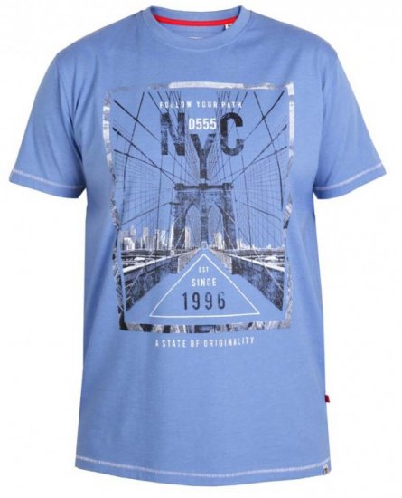 D555 Monty T-shirt Blue - Camisetas - Camisetas - 2XL-14XL