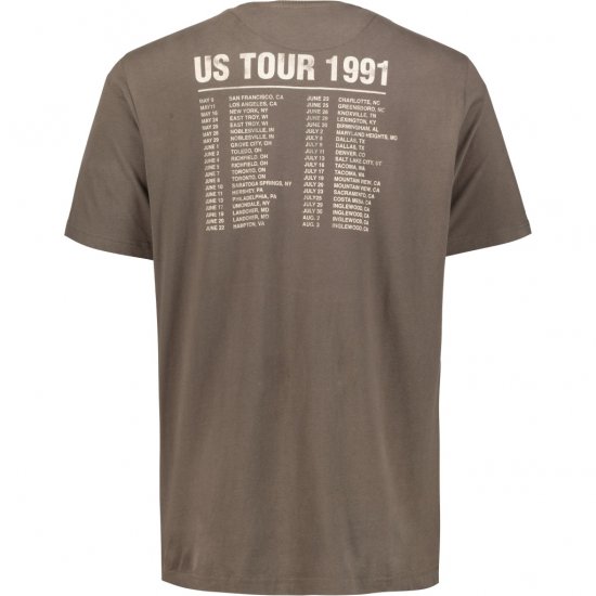 JP1880 T-Shirt Skull Print Guns N Roses Khaki - Camisetas - Camisetas - 2XL-14XL