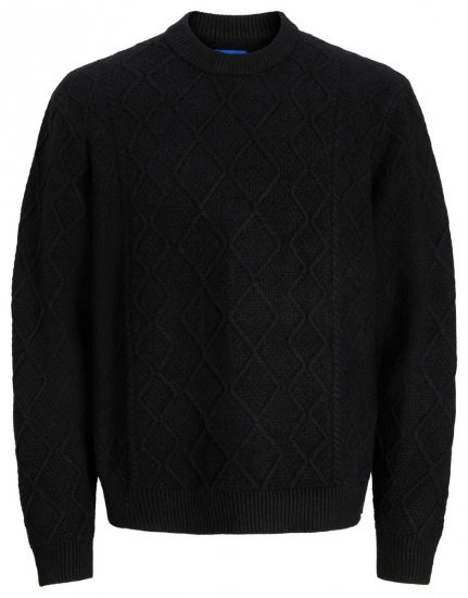 Jack & Jones Cambridge Cable Knit Sweater Black - Sudaderas - Sudaderas 2XL-12XL