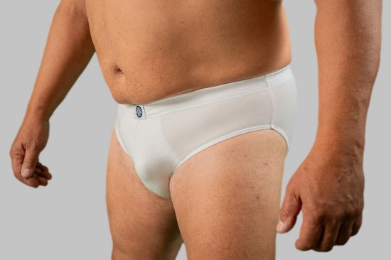 20 Nodi Stretch Cotton Briefs with Internal Elastic Band and Low Rise White - Ropa interior - Ropa interior 2XL-8XL