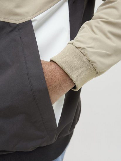 Jack & Jones Rush Bomber Hoodie Grey - Chaquetas - Chaquetas Tallas Grandes 2XL-8XL