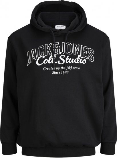 Jack & Jones Makoto Hoodie Black - Sudaderas - Sudaderas 2XL-12XL