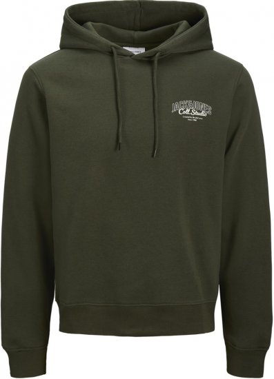 Jack & Jones Makoto Hoodie Small Print Green - Sudaderas - Sudaderas 2XL-12XL