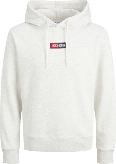 Jack & Jones Pan Hoodie White Melange - Sudaderas - Sudaderas 2XL-12XL