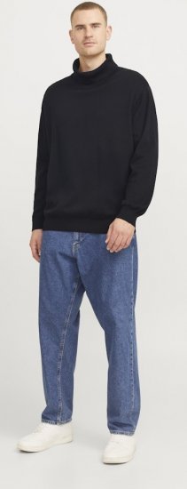 Jack & Jones Basic Knitted Sweater with Rolled Neck Black - Todos prendas - Ropa tallas grandes hombre