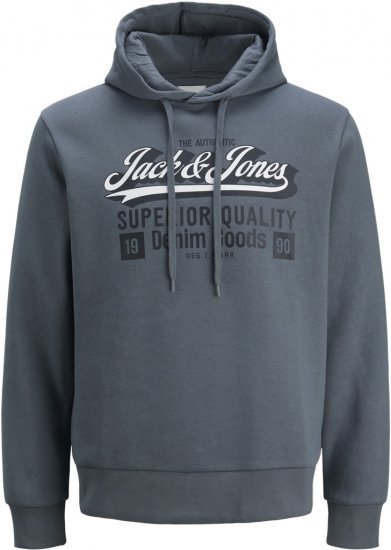 Jack & Jones 2 COL LOGO Hoodie Grey - Sudaderas - Sudaderas 2XL-12XL