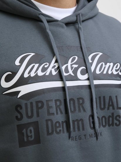 Jack & Jones 2 COL LOGO Hoodie Grey - Sudaderas - Sudaderas 2XL-12XL