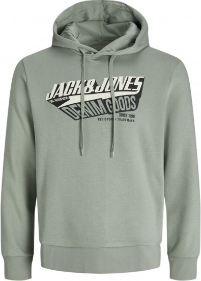 Jack & Jones 2 COL LOGO Hoodie Iceberg Green - Sudaderas - Sudaderas 2XL-12XL