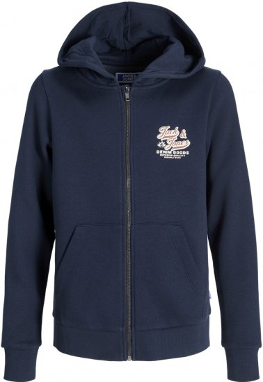 Jack & Jones Logo 2 COL Hoodie with Zipper Blue - Sudaderas - Sudaderas 2XL-12XL
