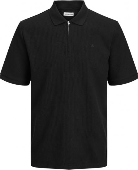 Jack & Jones Austin Polo Short Sleeve Black - Polos - Polos 2XL-8XL