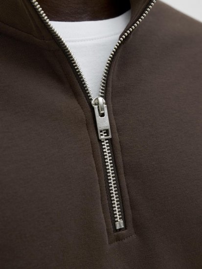 Jack & Jones Soho Sweatshirt with Zipper Brown - Sudaderas - Sudaderas 2XL-12XL