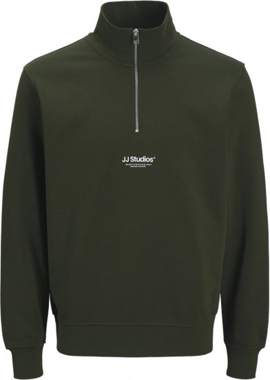 Jack & Jones Soho Sweatshirt with Zipper Green - Sudaderas - Sudaderas 2XL-12XL