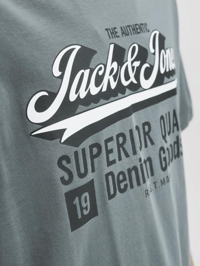 Jack & Jones Logo 2COL T-shirt Grey - Camisetas - Camisetas - 2XL-14XL