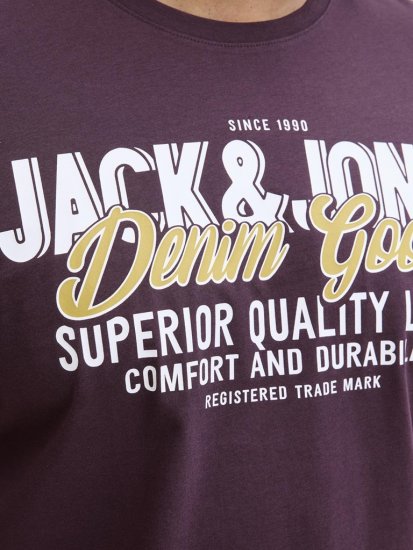 Jack & Jones Logo 2COL T-shirt Purple - Camisetas - Camisetas - 2XL-14XL