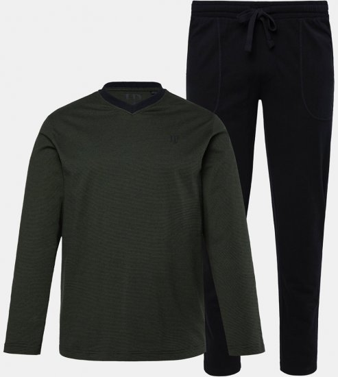 JP1880 Pyjamas Two-piece Striped Dark Green - Ropa interior - Ropa interior 2XL-8XL