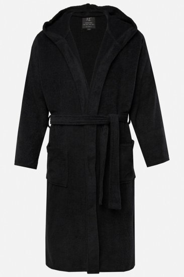 JP1880 Bathrobe Terry Black - Ropa interior - Ropa interior 2XL-8XL