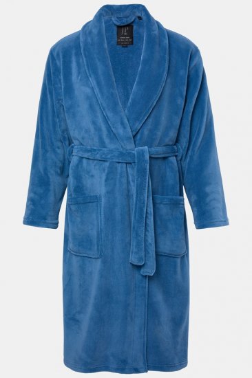 JP1880 Bathrobe with Spacious Pockets Denim Blue - Ropa interior - Ropa interior 2XL-8XL