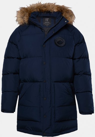 JP1880 Quilted Parka Lightweight and Warm with Faux Fur Hood Navy - Chaquetas - Chaquetas Tallas Grandes 2XL-8XL