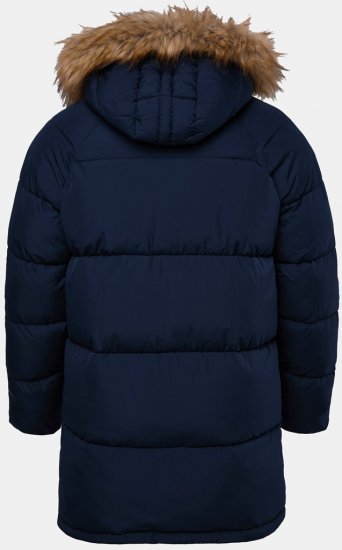 JP1880 Quilted Parka Lightweight and Warm with Faux Fur Hood Navy - Chaquetas - Chaquetas Tallas Grandes 2XL-8XL