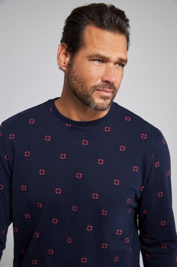 JP1880 Two-piece Pyjamas Long Sleeve and Long Trousers Navy - Ropa interior - Ropa interior 2XL-8XL