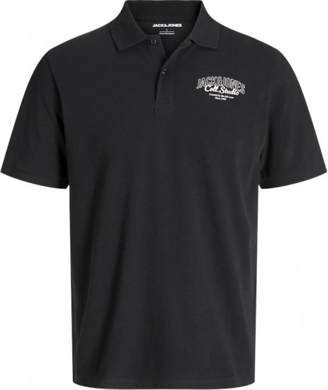 Jack & Jones Makoto Polo Short Sleeve Black - Polos - Polos 2XL-8XL