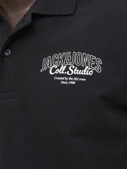 Jack & Jones Makoto Polo Short Sleeve Black - Polos - Polos 2XL-8XL