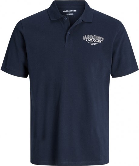 Jack & Jones Makoto Polo Short Sleeve Navy - Polos - Polos 2XL-8XL