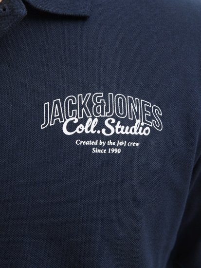 Jack & Jones Makoto Polo Short Sleeve Navy - Polos - Polos 2XL-8XL