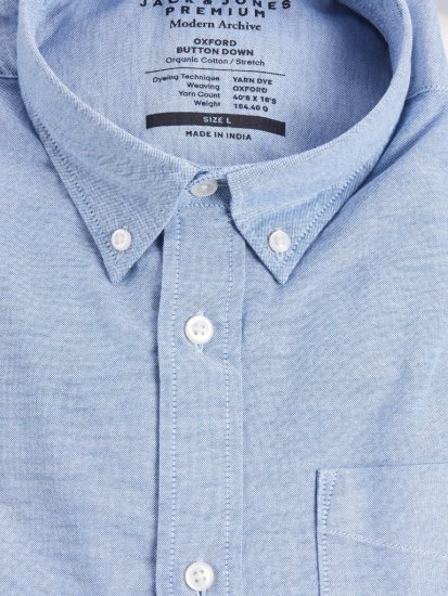 Jack & Jones Brook Oxford Shirt Long Sleeve Blue - Camisas - Camisas 2XL-10XL