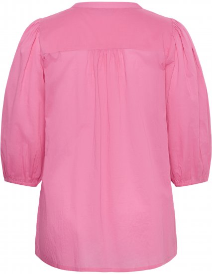 Kaffe Curve Karlia 3/4 Sleeve Blouse Pink - Blusas y túnicas - 
