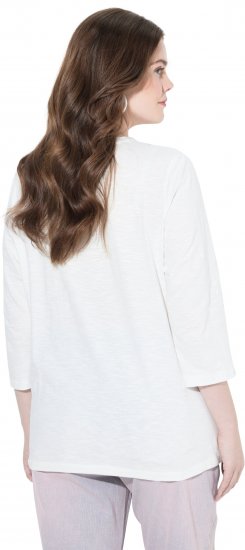 Ulla Popken Fashion Graphic T-Shirt Off-White - Camisetas estampadas para mujer - 