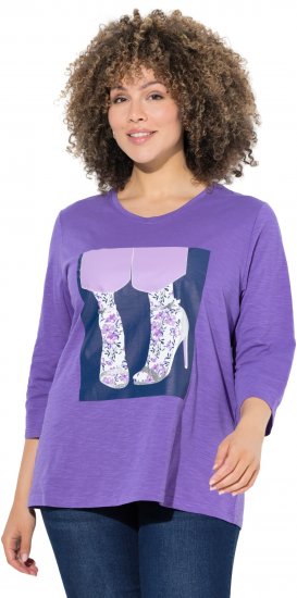Ulla Popken Fashion Graphic T-Shirt Purple - Camisetas estampadas para mujer - 