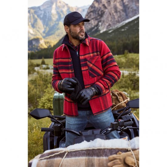 JP1880 Gloves Leather Warm Lining Black - Accesorios - Accesorios para hombre