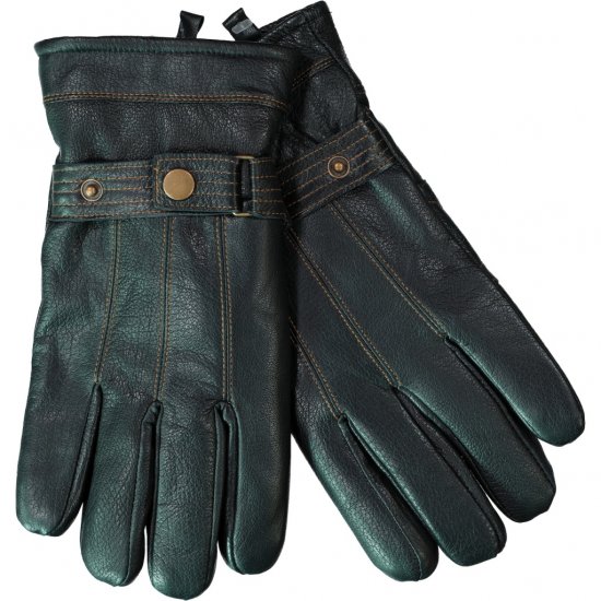 JP1880 Gloves Leather Warm Lining Black - Accesorios - Accesorios para hombre