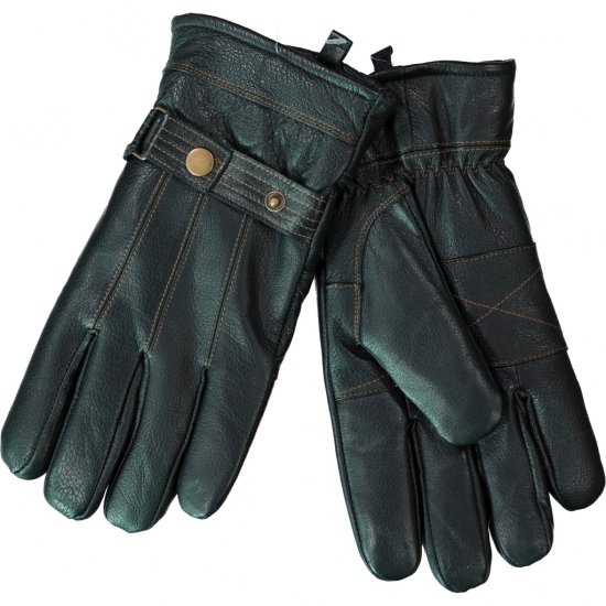 JP1880 Gloves Leather Warm Lining Black - Accesorios - Accesorios para hombre