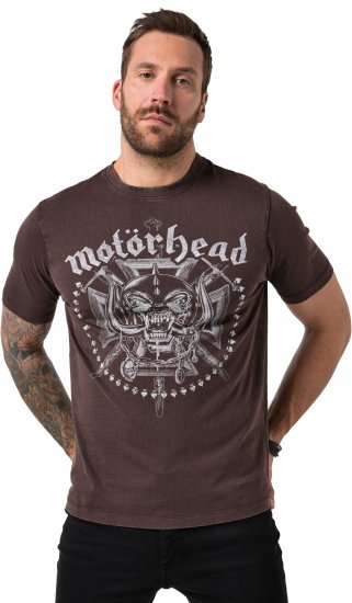 JP1880 Motörhead Soft Jersey Vintage T-Shirt Brown - Camisetas de bandas - 