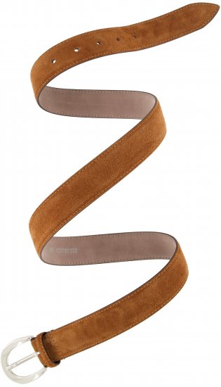Ulla Popken Suede Thin Belt Brown - Cinturones de mujer - 