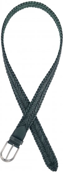 Ulla Popken Woven Leather Belt Green - Cinturones de mujer - 