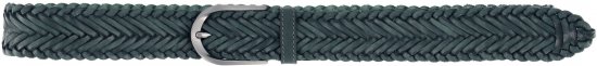 Ulla Popken Woven Leather Belt Green - Cinturones de mujer - 