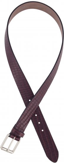 Ulla Popken Snake Embossed Belt Burgundy - Cinturones de mujer - 