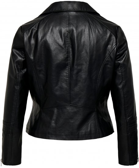 Only Carmakoma Emmy Biker Jacket Black - Chaquetas de cuero - 