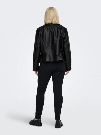 Only Carmakoma Emmy Biker Jacket Black - Chaquetas de cuero - 