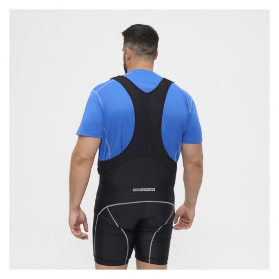 North Latitude Sport Bike Shorts With Suspenders Black - Ropa de ciclismo - 