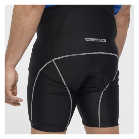 North Latitude Sport Bike Shorts With Suspenders Black - Ropa de ciclismo - 