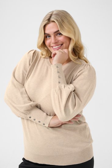 Kaffe Curve Lizzy Jersey de manga larga Beige - Jerséis y punto - 