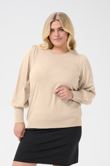 Kaffe Curve Lizzy Jersey de manga larga Beige - Jerséis y punto - 