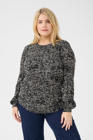 Kaffe Curve Mila Ami Blusa Negro/Turtledove - Blusas y túnicas - 