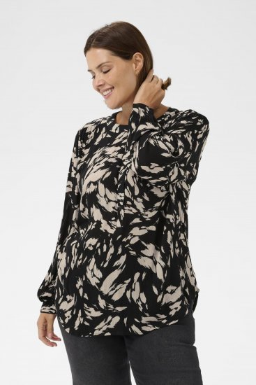 Kaffe Curve Mila Ami Blusa Negro - Blusas y túnicas - 