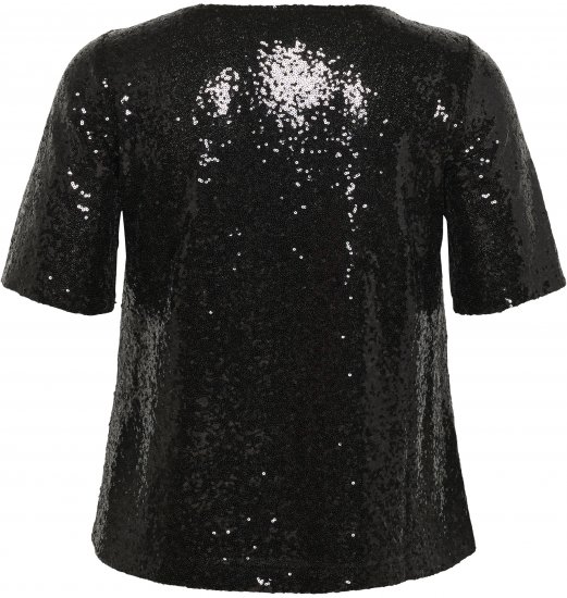 Kaffe Curve Mirana Sequin Blouse Black - Blusas - 