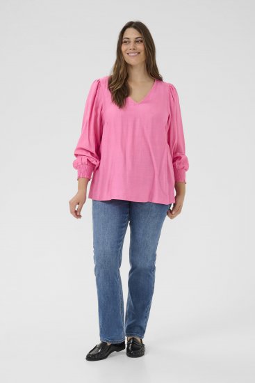 Kaffe Curve Sofia Blouse Pink Power - Blusas - 